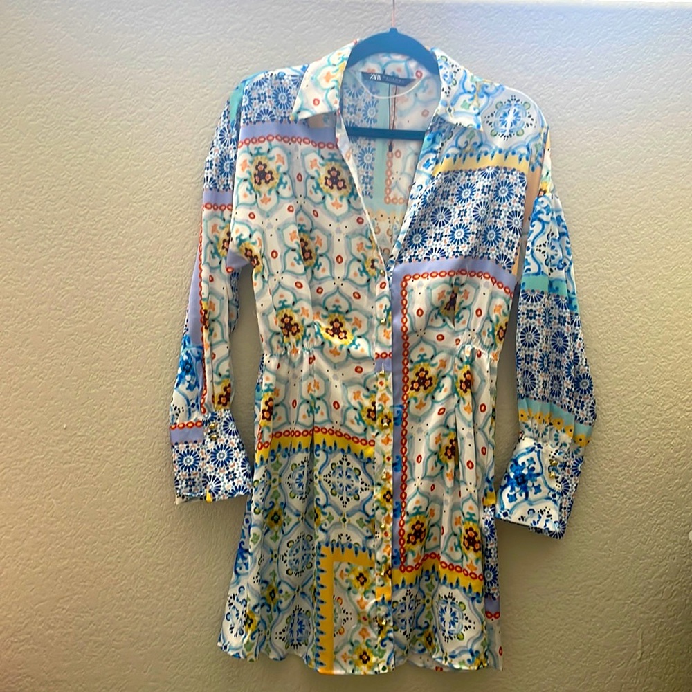Zara Summer Dress/Tunic, US Size M, Brand New never worn, 100% Polyester.